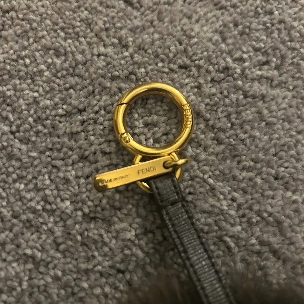 Fendi Dark Brown Fur Pom Pom Key Chain Charm - Picture 4 of 10